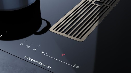 Индукционная варочная панель с вытяжкой Kuppersbusch KMI 8590.0 SR Black Chrome preview 4