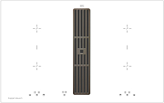 Индукционная варочная панель с вытяжкой Kuppersbusch KMI 8500.0 WR Black Chrome