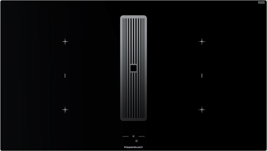 Индукционная варочная панель с вытяжкой Kuppersbusch KMI 9850.1 SR-S Silver Chrome preview 1