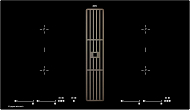 Индукционная варочная панель с вытяжкой Kuppersbusch KMI 9800.0 SR Black Chrome