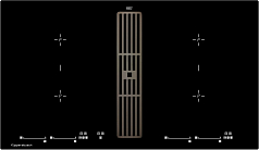 Индукционная варочная панель с вытяжкой Kuppersbusch KMI 9800.0 SR Black Chrome
