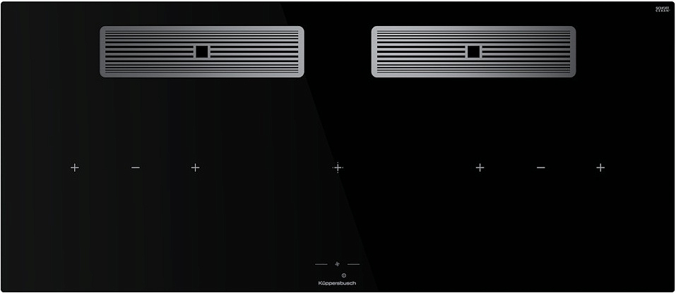 Индукционная варочная панель с вытяжкой Kuppersbusch KMI 12850.0 SR-S Silver Chrome preview 1