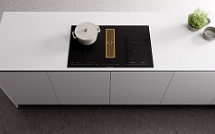 Индукционная варочная панель с вытяжкой Kuppersbusch KMI 8590.0 SR Copper