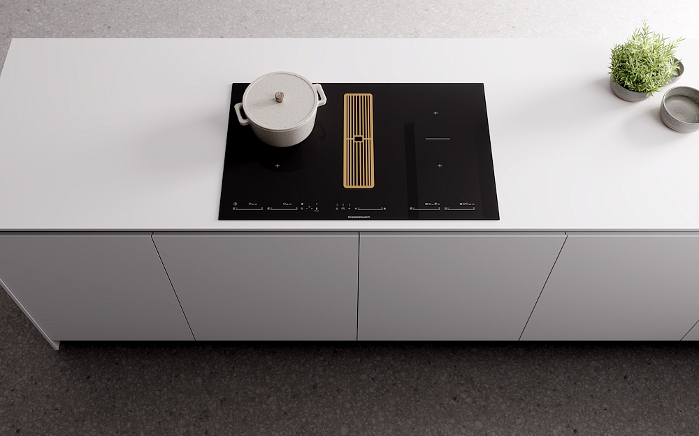 Индукционная варочная панель с вытяжкой Kuppersbusch KMI 8590.0 SR Copper preview 3