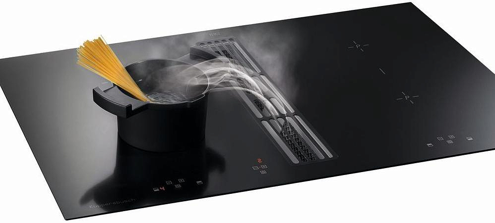 Индукционная варочная панель с вытяжкой Kuppersbusch KMI 8500.0 SR Black Chrome preview 3