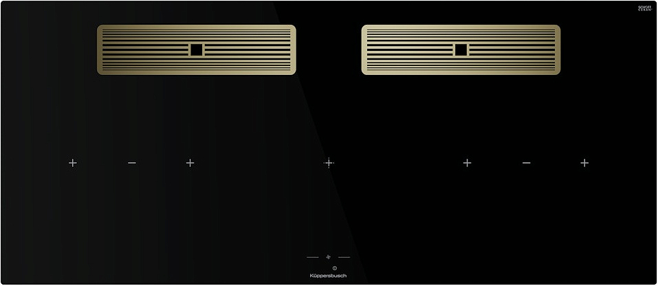 Индукционная варочная панель с вытяжкой Kuppersbusch KMI 12850.0 SR-S Gold preview 1