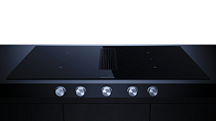 Индукционная варочная панель с вытяжкой Kuppersbusch KMI 9850.1 SR-E Black Chrome