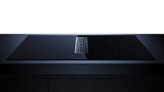 Индукционная варочная панель с вытяжкой Kuppersbusch KMI 9350.0 SR Silver Chrome