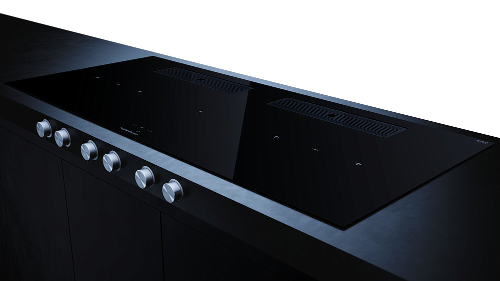 Индукционная варочная панель с вытяжкой Kuppersbusch KMI 12850.0 SR-E Black Chrome preview 3