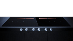 Индукционная варочная панель с вытяжкой Kuppersbusch KMI 12850.0 SR-E Copper