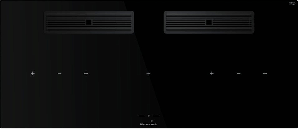Индукционная варочная панель с вытяжкой Kuppersbusch KMI 12850.0 SR-E Black Chrome preview 1