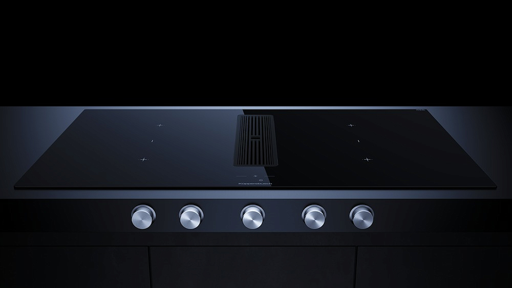 Индукционная варочная панель с вытяжкой Kuppersbusch KMI 9850.1 SR-S Black Velvet preview 4