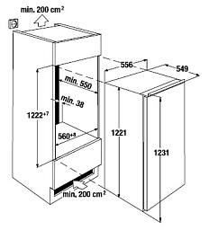 Встраиваемый холодильник Kuppersbusch IKE 2480-1