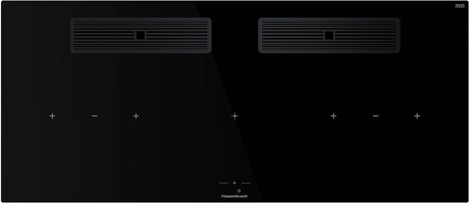 Индукционная варочная панель с вытяжкой Kuppersbusch KMI 12850.0 SR-S Black Velvet preview 1