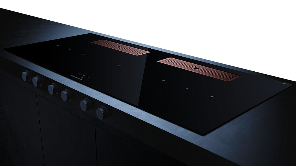 Индукционная варочная панель с вытяжкой Kuppersbusch KMI 12850.0 SR-S Copper preview 3