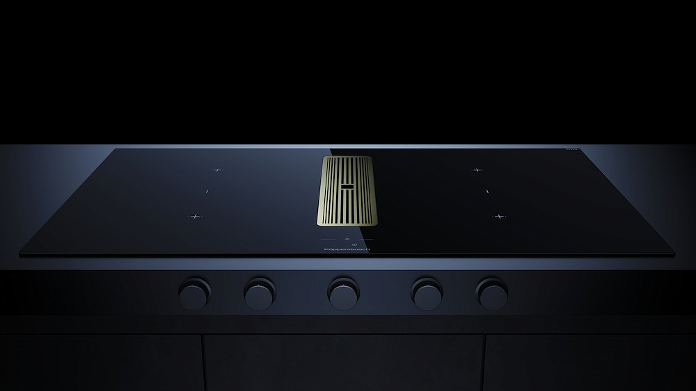 Индукционная варочная панель с вытяжкой Kuppersbusch KMI 9850.1 SR-S Gold preview 2