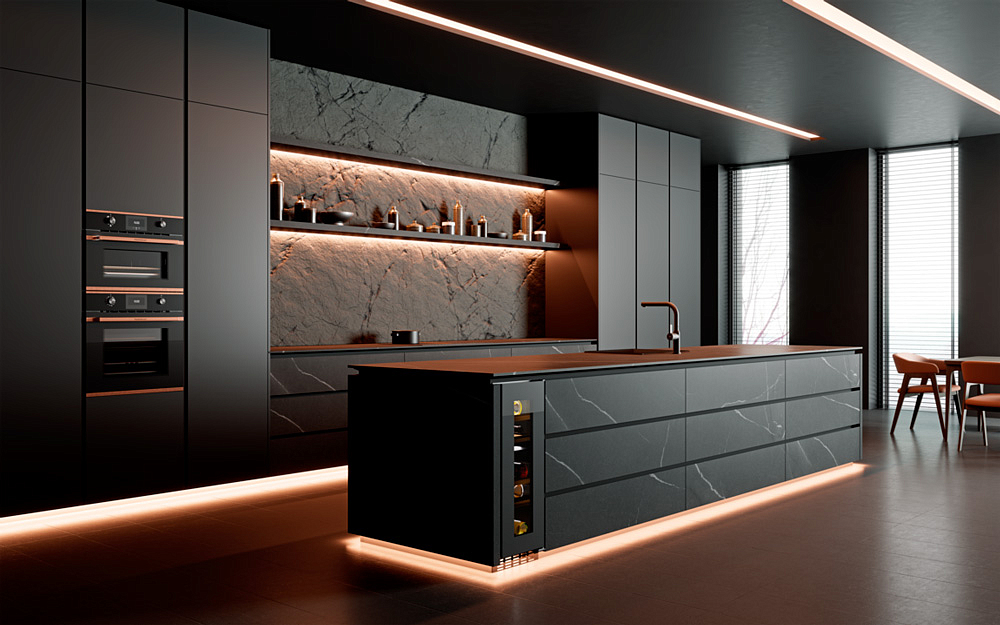 Индукционная варочная панель с вытяжкой Kuppersbusch KMI 8590.0 SR Copper preview 12