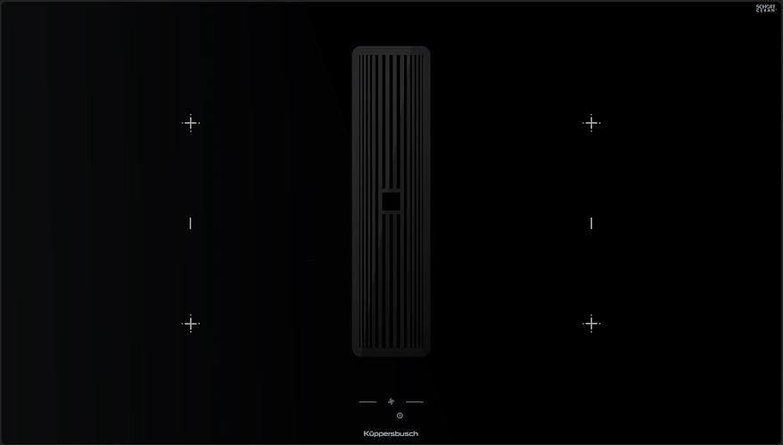 Индукционная варочная панель с вытяжкой Kuppersbusch KMI 9850.1 SR-S Black Chrome preview 1