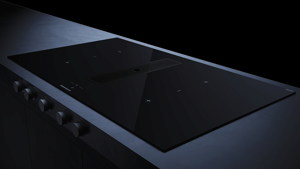 Индукционная варочная панель с вытяжкой Kuppersbusch KMI 9850.1 SR-S Black Chrome preview 3