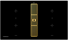 Индукционная варочная панель с вытяжкой Kuppersbusch KMI 9850.0 SR Gold