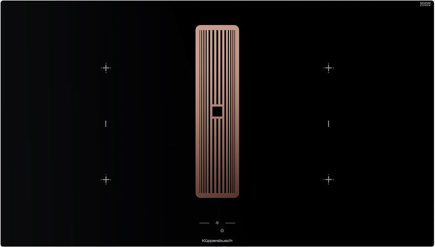 Индукционная варочная панель с вытяжкой Kuppersbusch KMI 9850.1 SR-S Copper preview 1