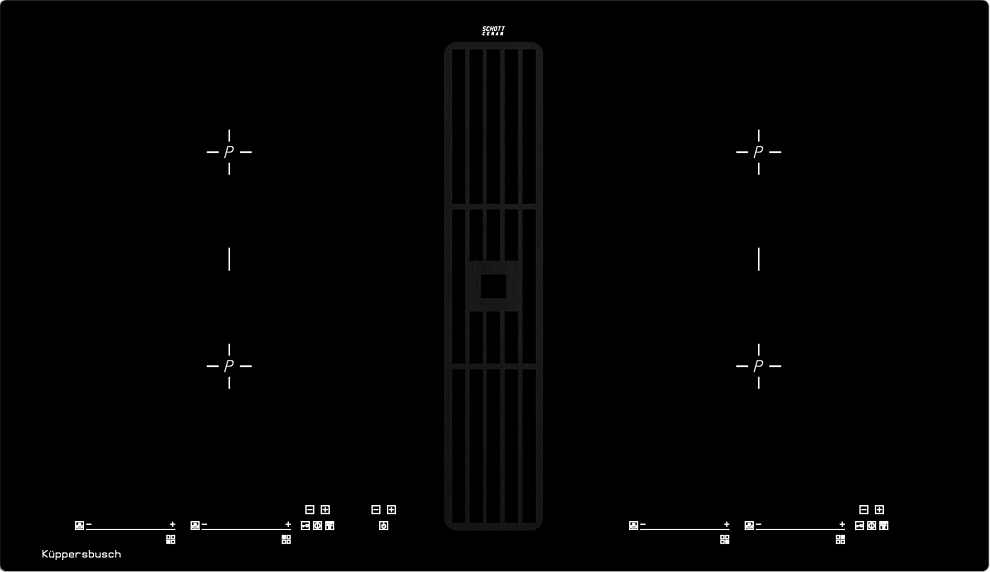 Индукционная варочная панель с вытяжкой Kuppersbusch KMI 9800.0 SR preview 1