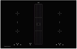 Индукционная варочная панель с вытяжкой Kuppersbusch KMI 8500.0 SR Black Velvet