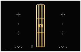 Индукционная варочная панель с вытяжкой Kuppersbusch KMI 8500.0 SR Gold