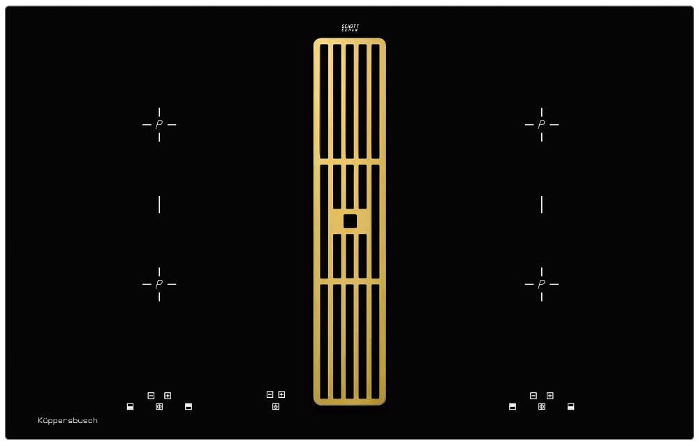 Индукционная варочная панель с вытяжкой Kuppersbusch KMI 8500.0 SR Gold preview 1