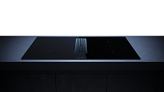 Индукционная варочная панель с вытяжкой Kuppersbusch KMI 8350.0 SR Silver Chrome