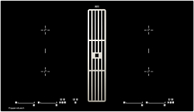 Индукционная варочная панель с вытяжкой Kuppersbusch KMI 9800.0 SR Stainless Steel