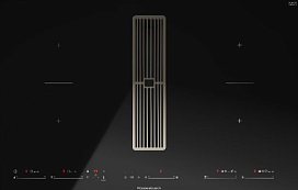 Индукционная варочная панель с вытяжкой Kuppersbusch KMI 8590.0 SR Black Chrome