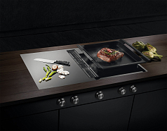 Индукционная варочная панель с вытяжкой Kuppersbusch KMI 9850.0 SR Stainless Steel