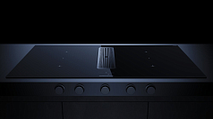 Индукционная варочная панель с вытяжкой Kuppersbusch KMI 9850.1 SR-S Stainless steel