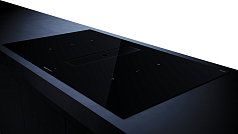 Индукционная варочная панель с вытяжкой Kuppersbusch KMI 9350.0 SR Black Chrome