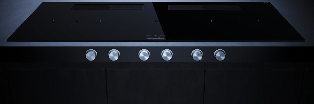 Индукционная варочная панель с вытяжкой Kuppersbusch KMI 12850.0 SR-E Black Chrome preview 2