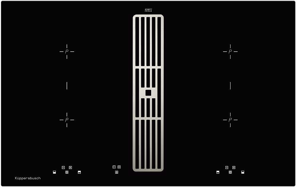 Индукционная варочная панель с вытяжкой Kuppersbusch KMI 8500.0 SR Stainless steel preview 1