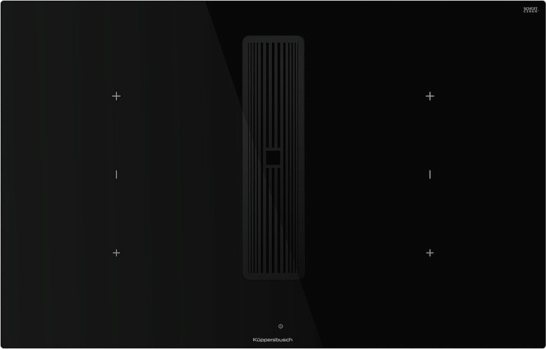 Индукционная варочная панель с вытяжкой Kuppersbusch KMI 8350.0 SR Black Chrome preview 1