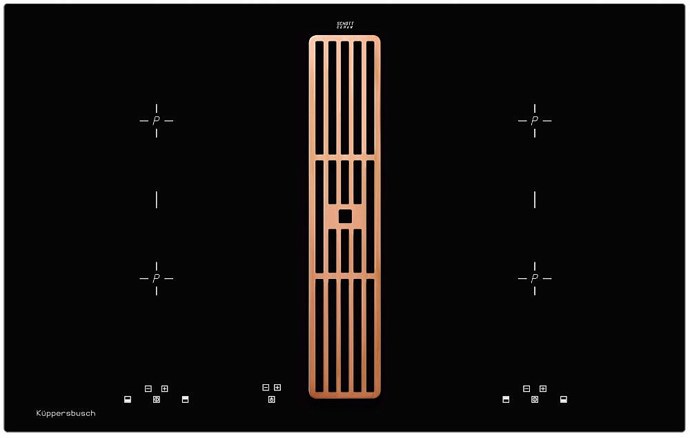 Индукционная варочная панель с вытяжкой Kuppersbusch KMI 8500.0 SR Copper preview 1