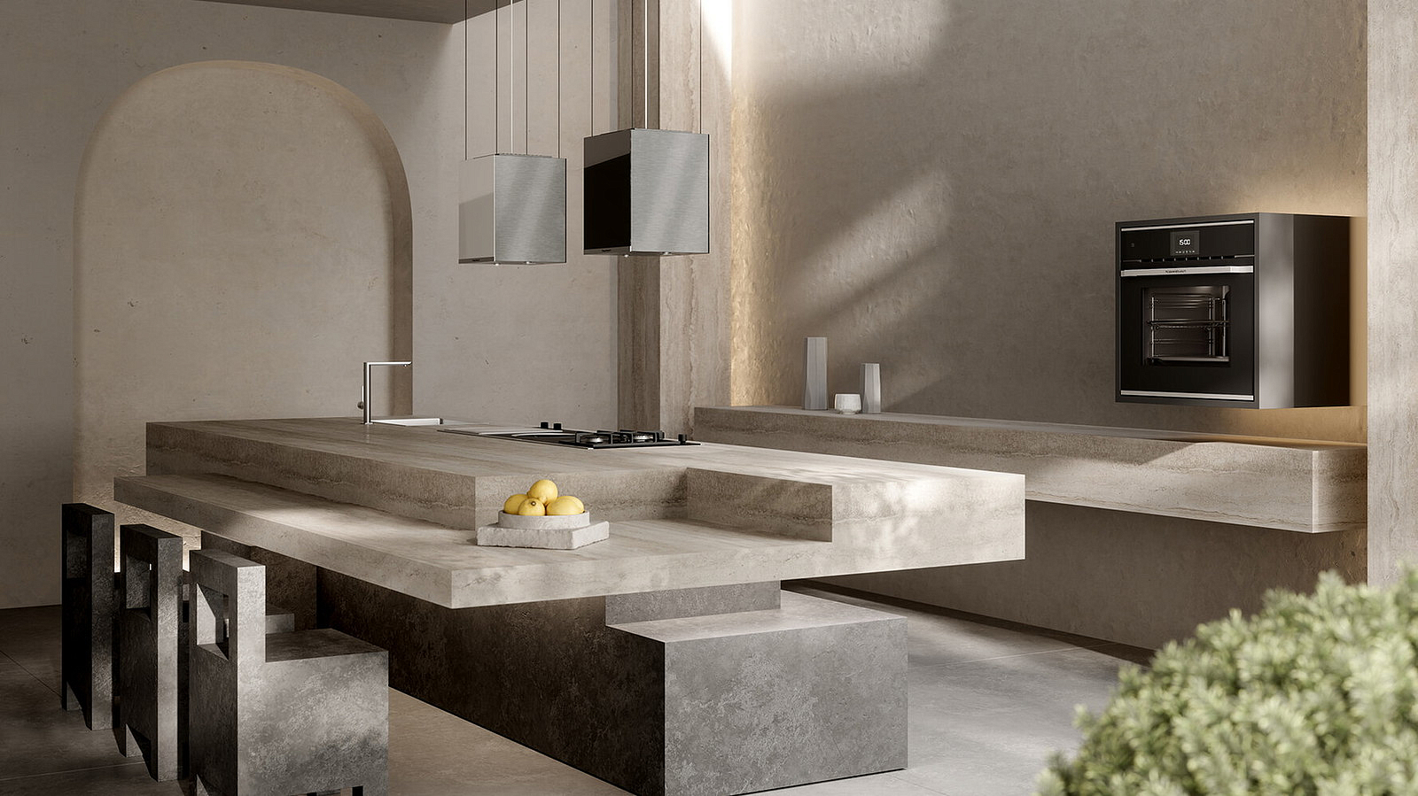 Островная вытяжка Kuppersbusch DI 3800.0 S черное стекло preview 4