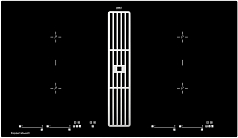 Индукционная варочная панель с вытяжкой Kuppersbusch KMI 9800.0 SR Silver Chrome