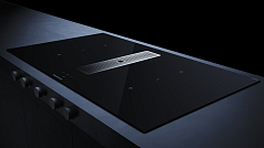 Индукционная варочная панель с вытяжкой Kuppersbusch KMI 9850.1 SR-S Silver Chrome