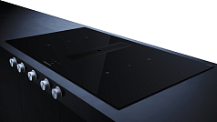 Индукционная варочная панель с вытяжкой Kuppersbusch KMI 9850.1 SR-E Black Velvet