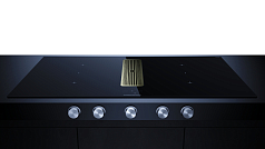 Индукционная варочная панель с вытяжкой Kuppersbusch KMI 9850.1 SR-E Gold