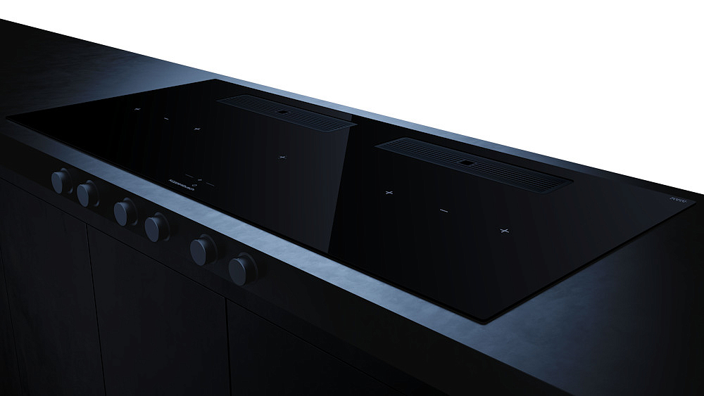 Индукционная варочная панель с вытяжкой Kuppersbusch KMI 12850.0 SR-S Black Velvet preview 3