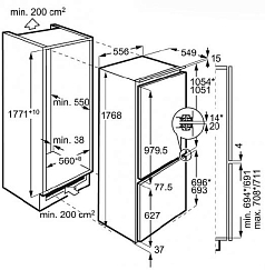 Встраиваемый холодильник Kuppersbusch FKG 8500.2i