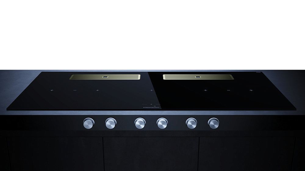 Индукционная варочная панель с вытяжкой Kuppersbusch KMI 12850.0 SR-E Gold preview 3