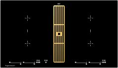 Индукционная варочная панель с вытяжкой Kuppersbusch KMI 9800.0 SR Gold