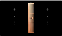 Индукционная варочная панель с вытяжкой Kuppersbusch KMI 9850.0 SR Copper