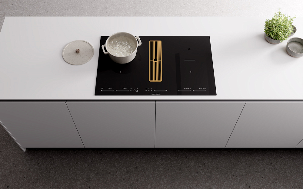 Индукционная варочная панель с вытяжкой Kuppersbusch KMI 8590.0 SR Copper preview 4